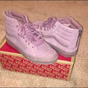 Vans Sk8 High Top Mauve Python 8 - RARE
